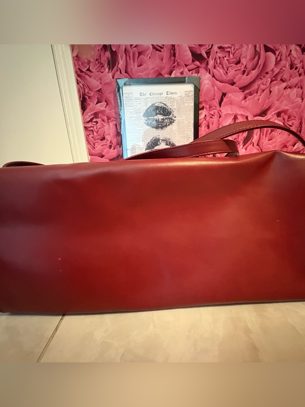 Telfar Burgundy Tote Bag - Picture 10 of 12
